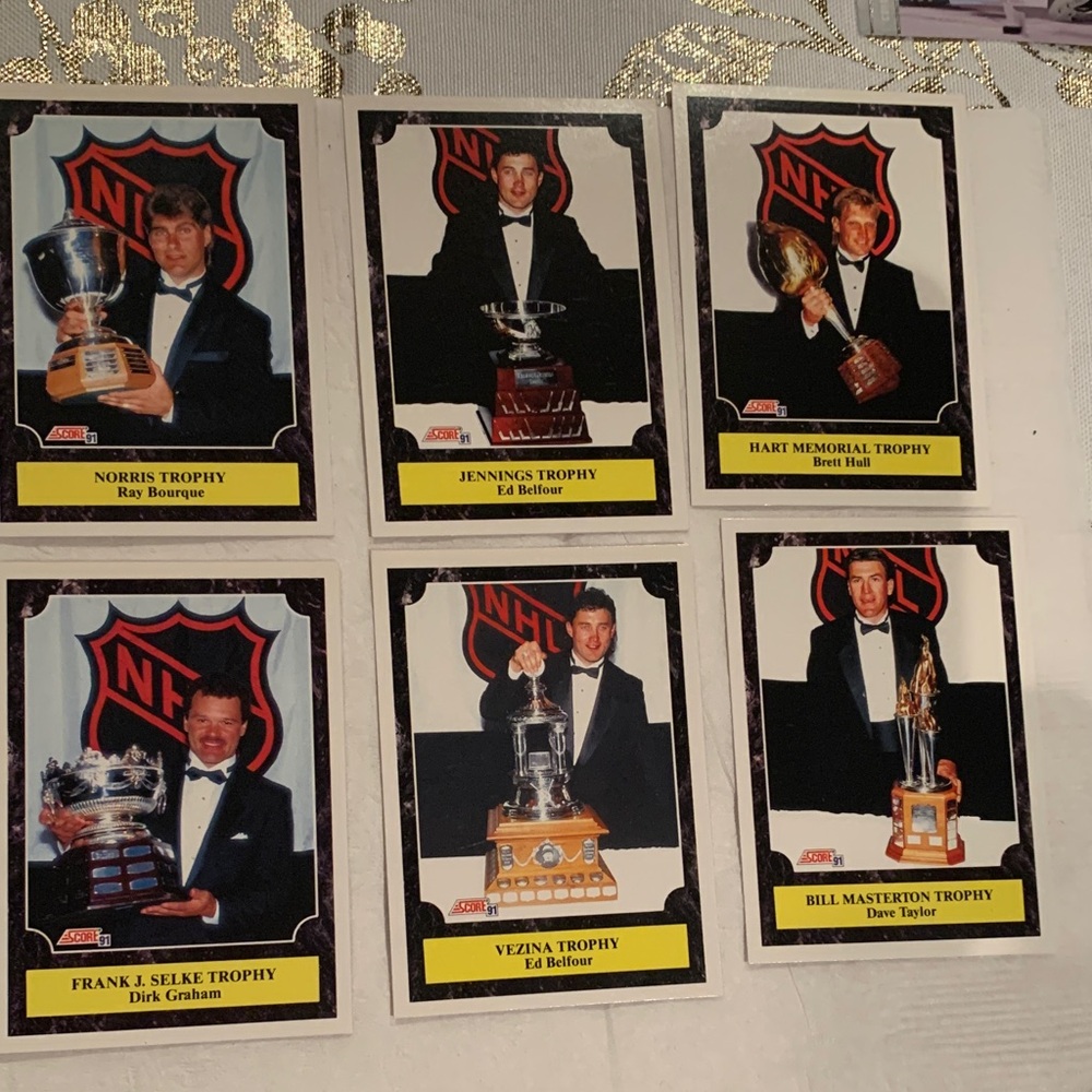 NHL trophy winners 90-91 years
